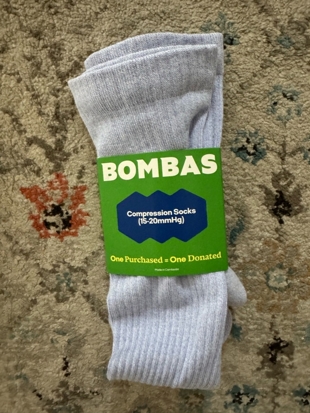 Bombas Lavender Compression Socks - NEW WITH TAGS